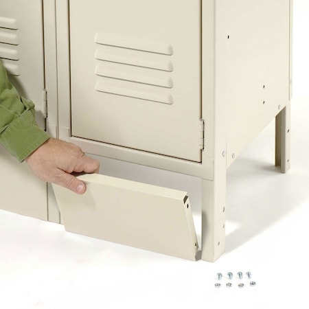Global Industrial Front Base For 15W X 6H Locker, Tan 652081TN